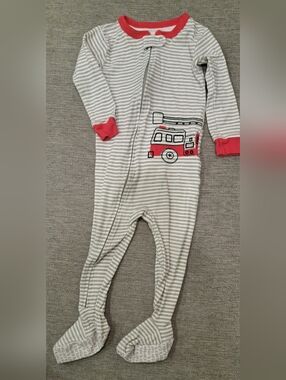 Carter's Snug Fit Zipper Closure Firetruck Pajama